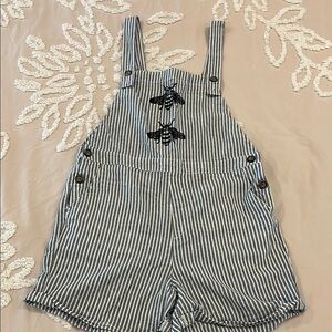 Women’s Overalls Shortalls Honeybees Striped Est size M